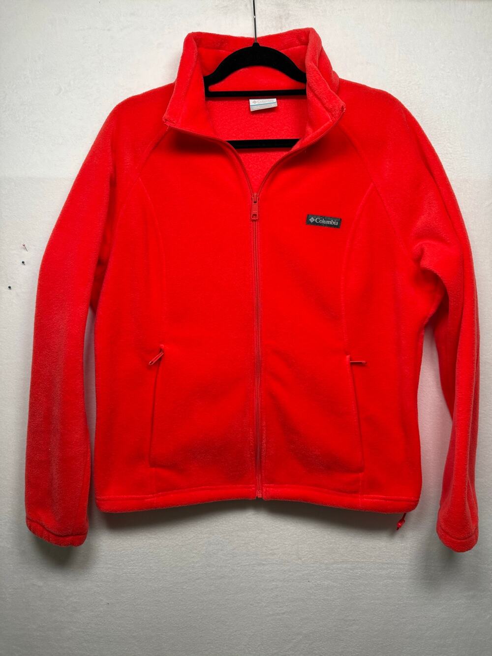 Columbia Fleece Full Zip Jacket, New Without Tags - Hot Pink/Orange, XL